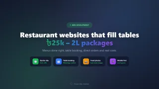 Restaurant Website Design in Bangladesh: Features, Menu & Online Booking